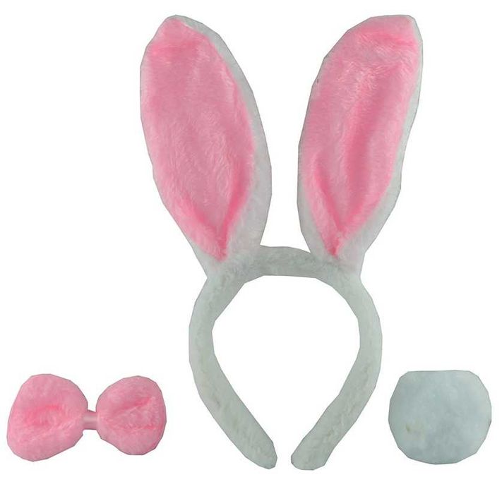 Костюм карнавал Розовый Зайчик, Кролик на девочку 3-9 лет. 4 предмета