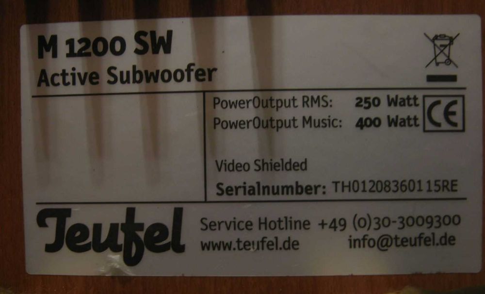 Teufel M-1200 Potężny subwofer aktywny 400W meeega bas 25 cm