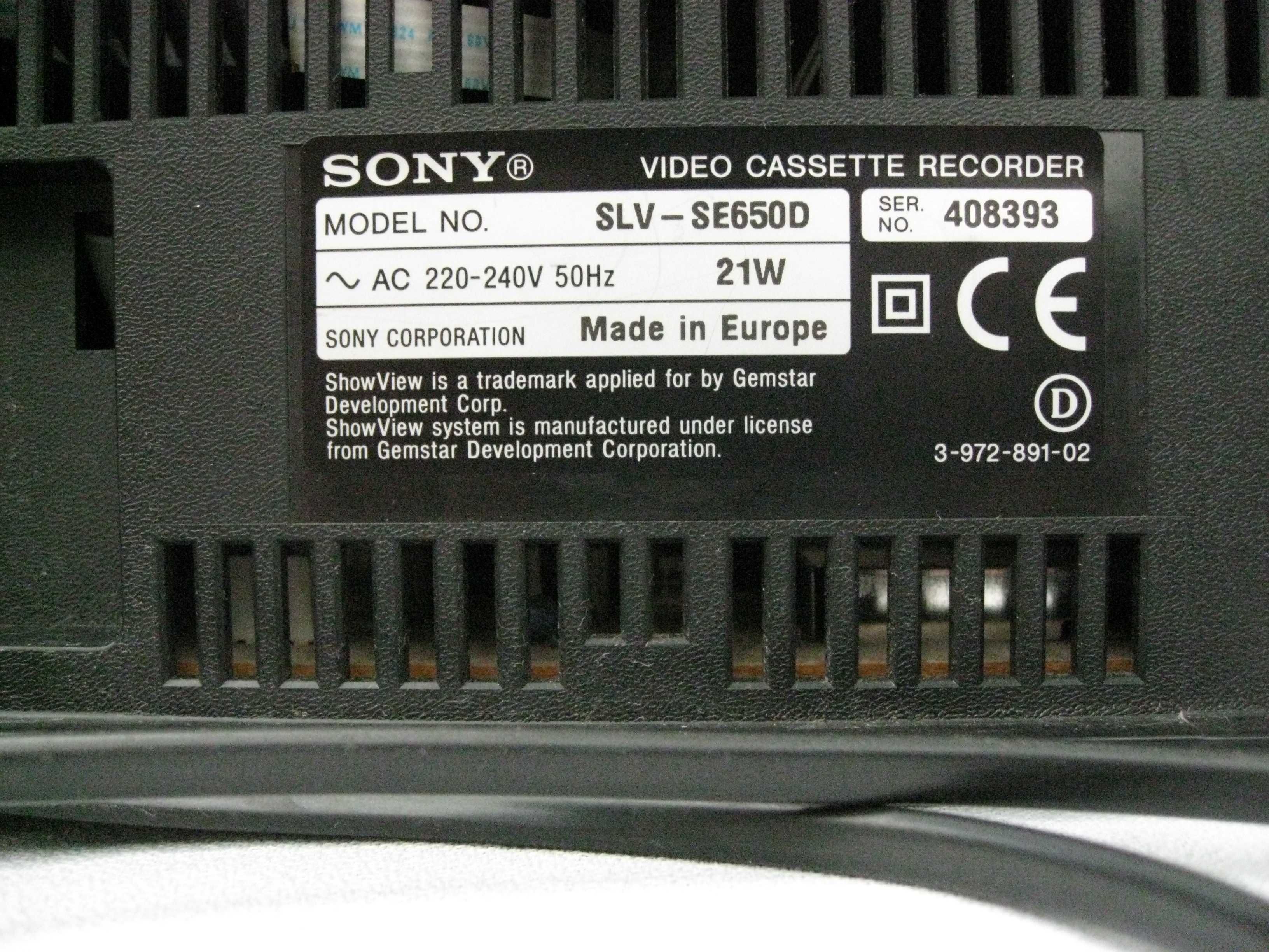 Видеомагнитофон полный SONY SLV-SE 650D.