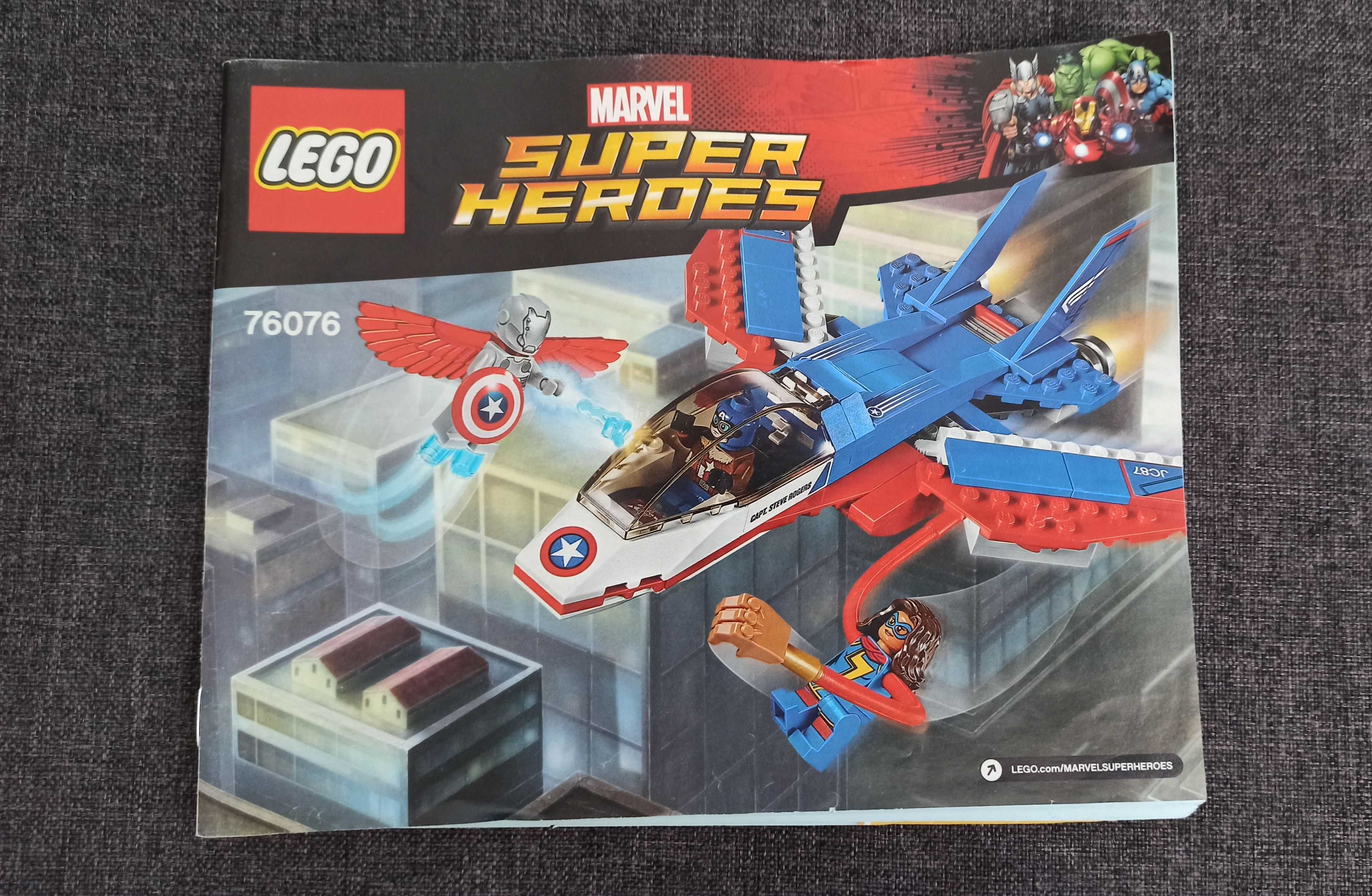 LEGO 76076 Super Heroes Avengers Captain America Jet Pursuit BOX