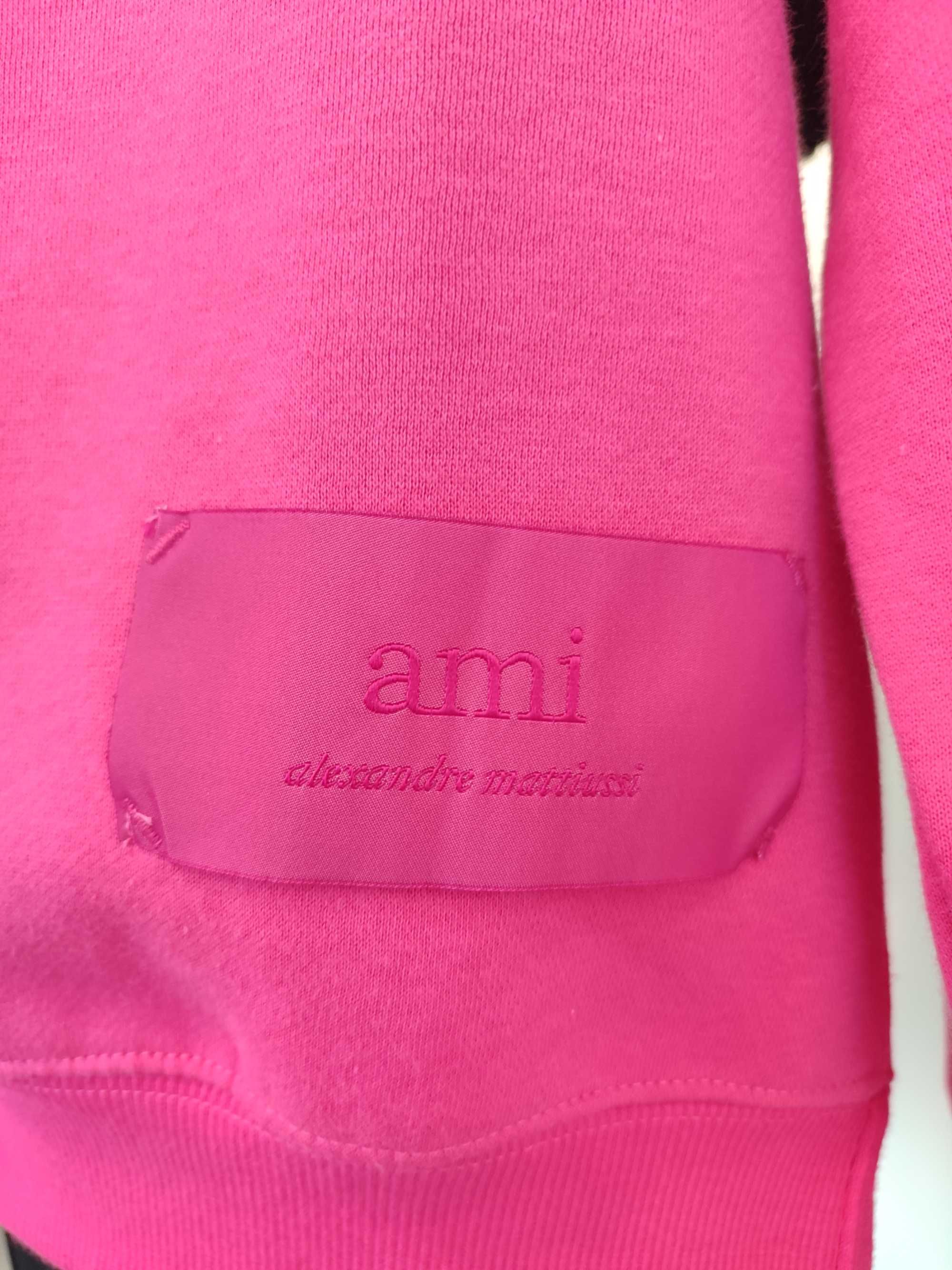 Світшот AMI PARIS Sweatshirt Satin Label Fuchsia