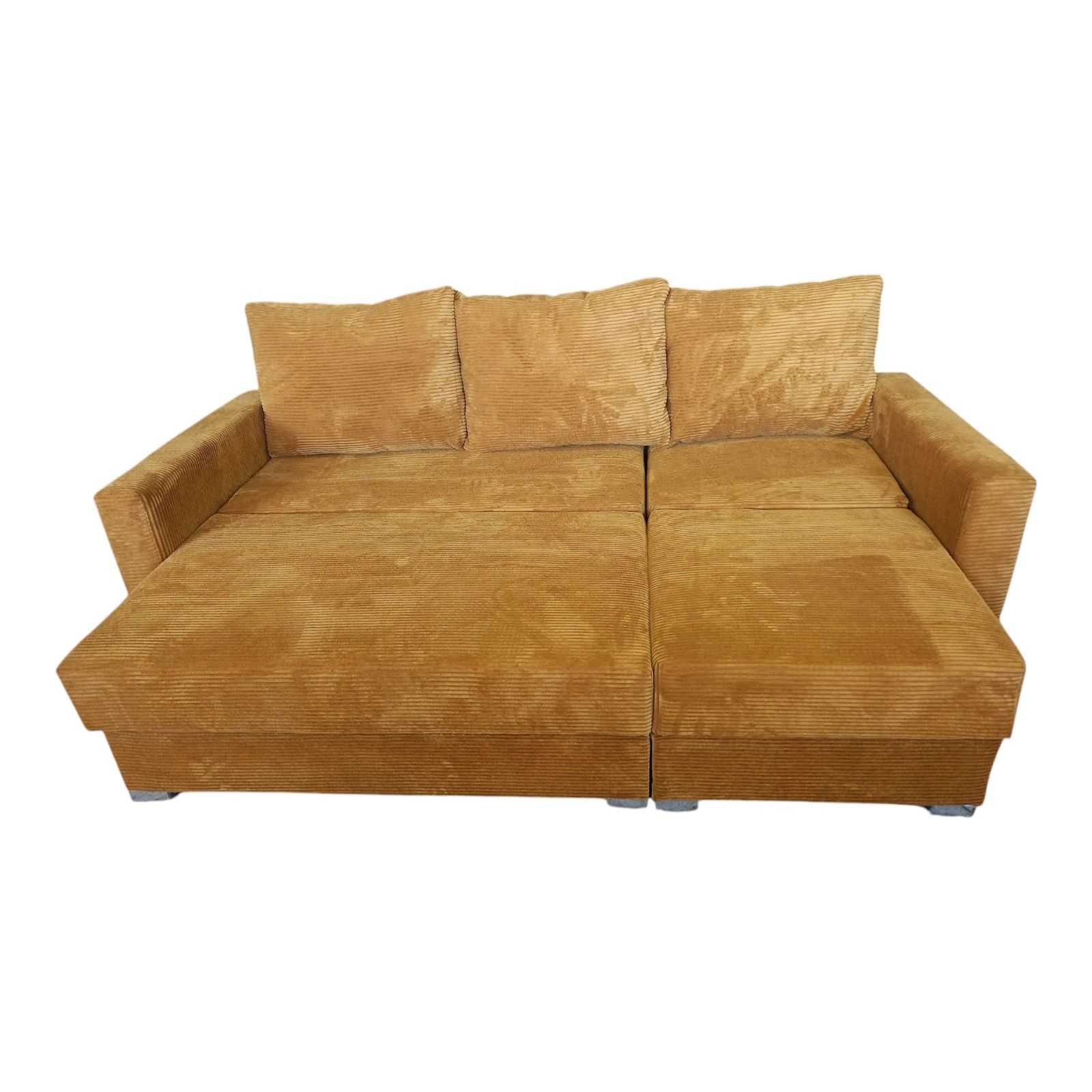 Sofa i Rogówka 2w1 rozkładany w Narożnik Glamour pojemnik