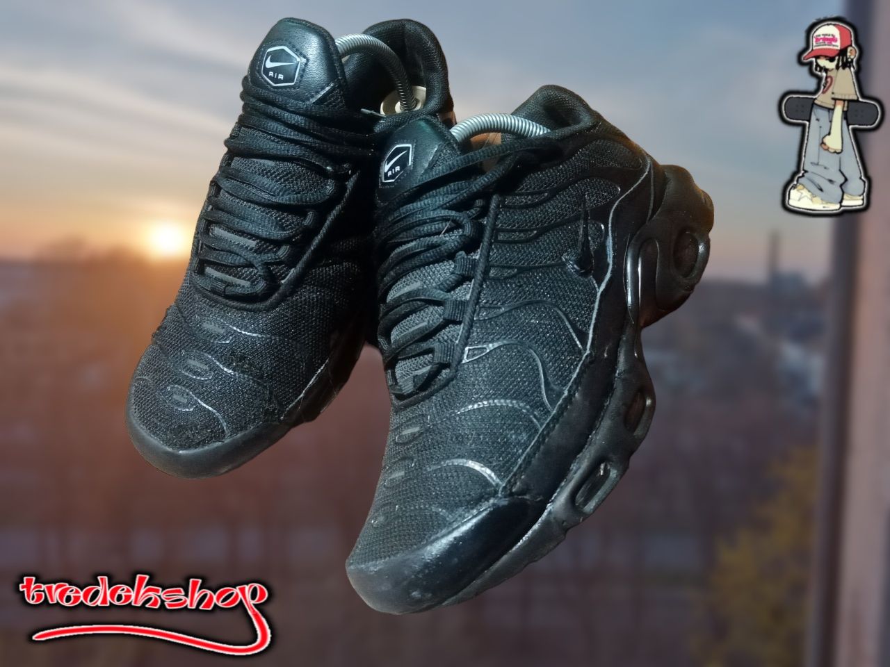 nike tn black найк тнки черные