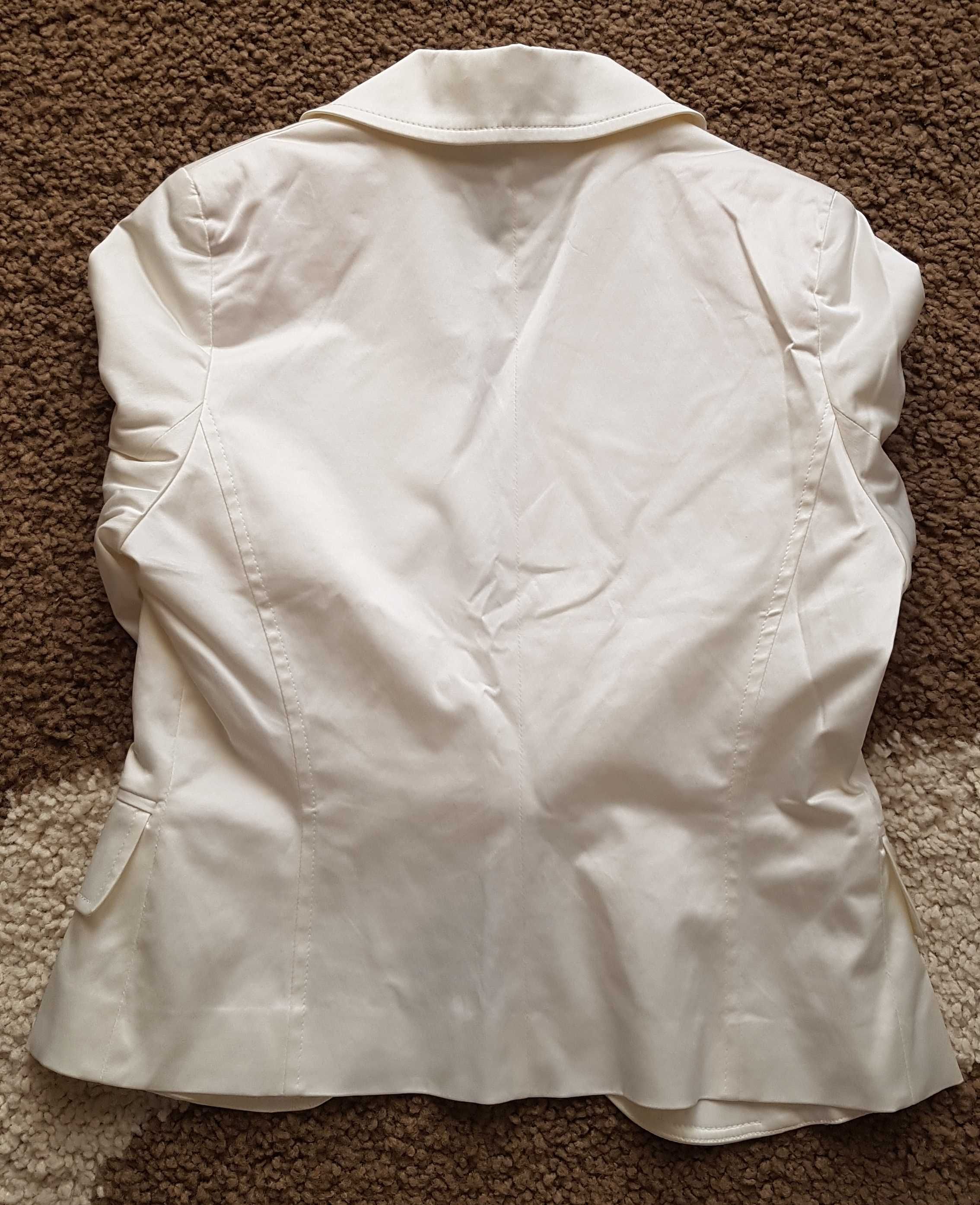 Marynarka r. 38 / M, żakiet, rękaw 3/4, elegancka, podszewka, krem