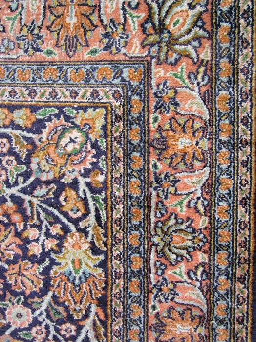 Dywan jedwabny ręcznie tkany przytarty ale warto zerknąć