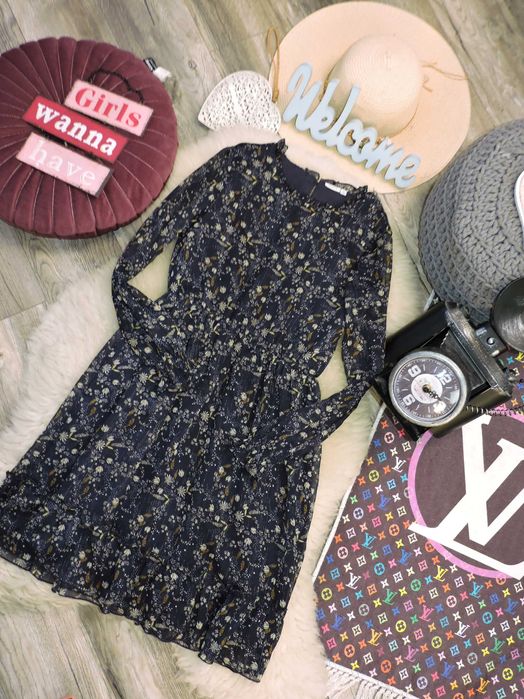 Name It - cekinowa sukienka boho kwiaty r 146