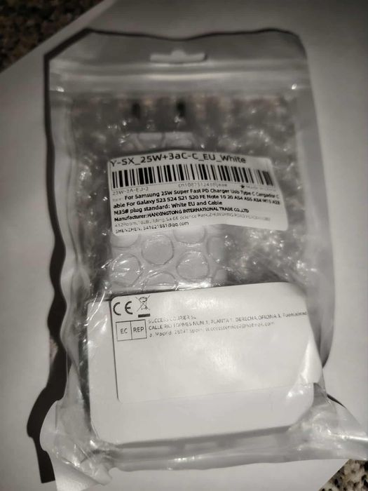 Carregador Samsung Tipo C Novo