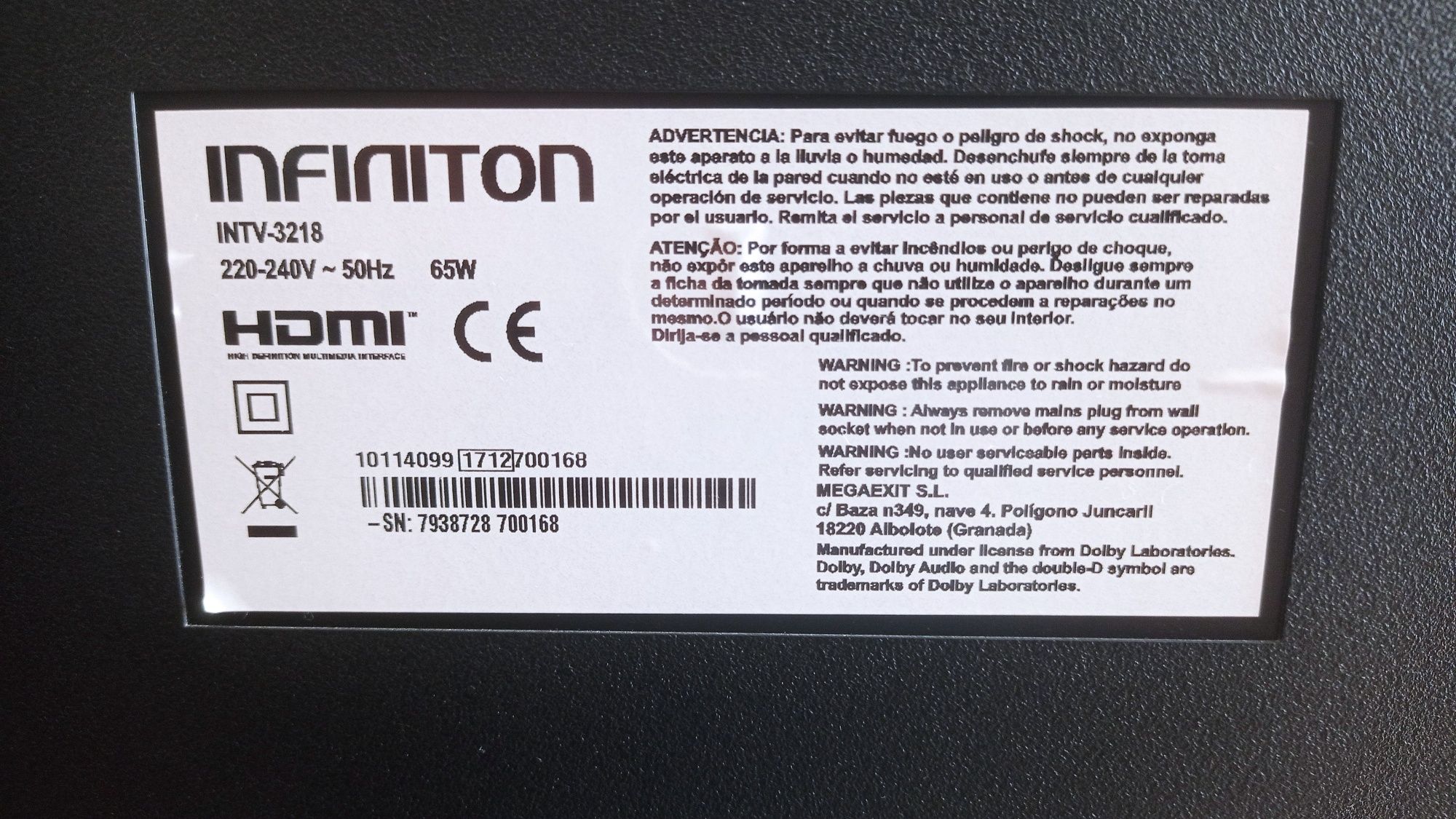 TV 32" Infiniton