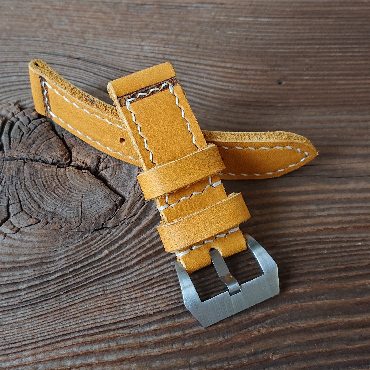 Pasek do zegarka Panerai 24 handmade skóra naturalna ręcznie robiony