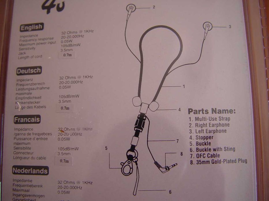 Headphones para Game Boy Advance ou Color.