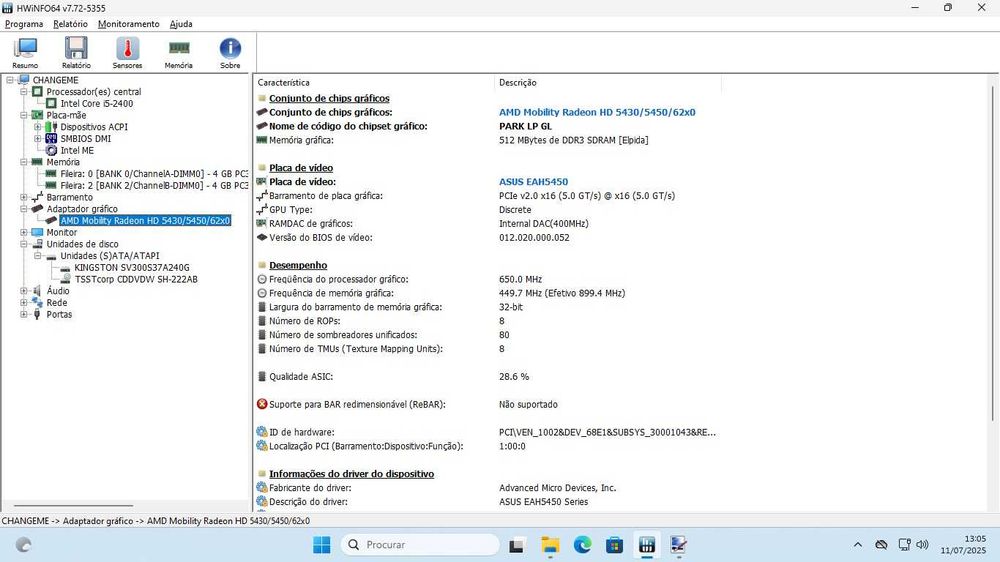Computador DI i5 com SSD e Windows 11 PRO
