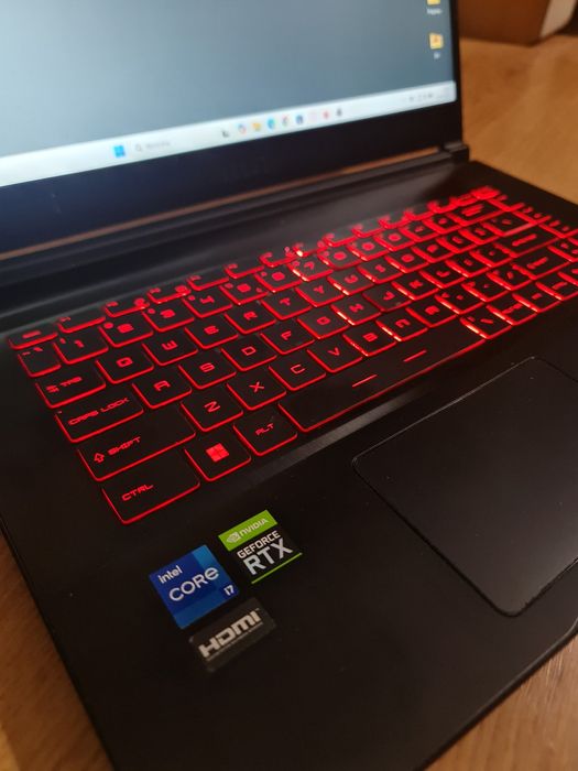 Laptop MSI i7 11gen./32RAM/1T ssd/rtx3050 gaming 144hz