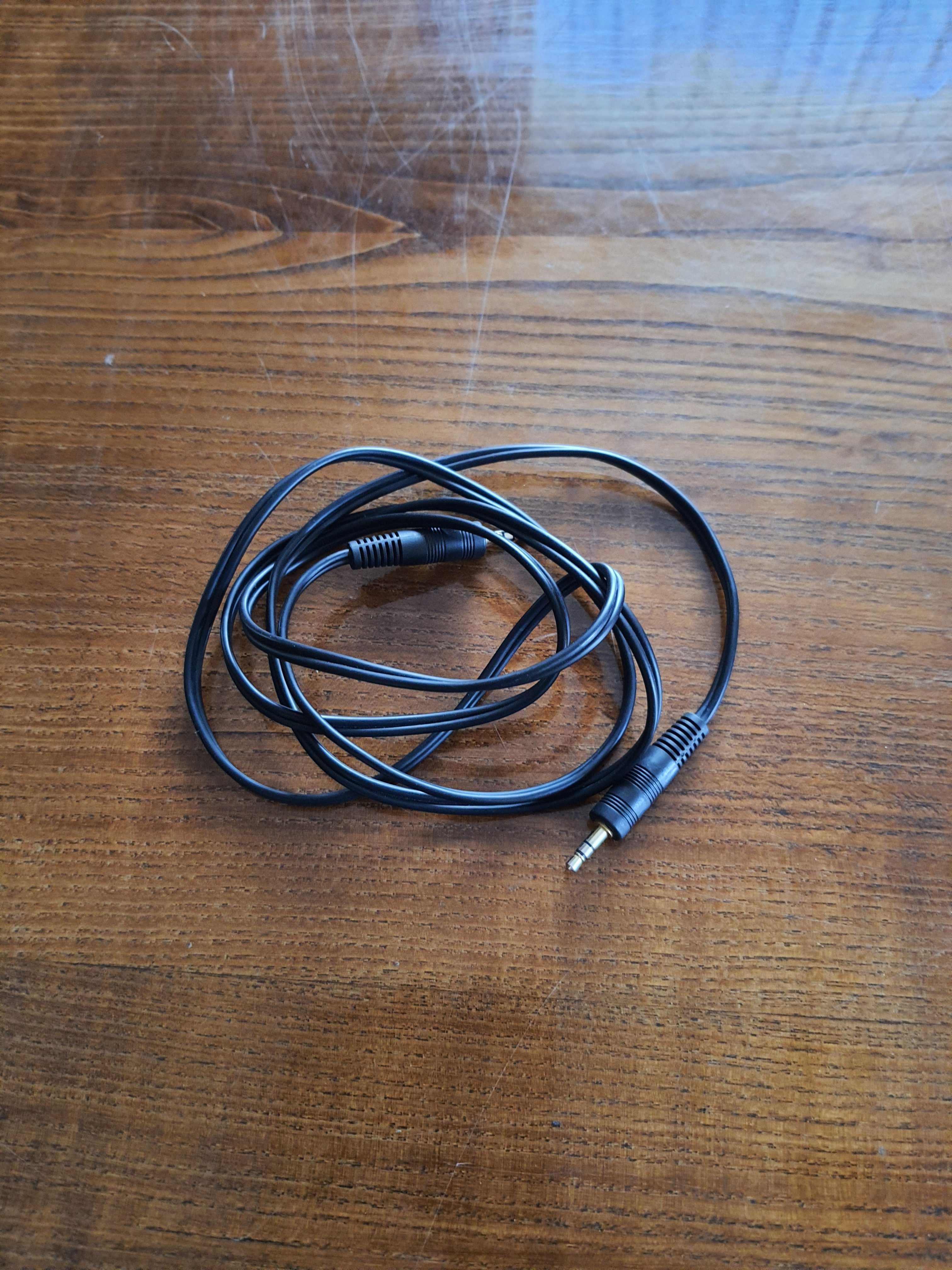 Kabel mini jack - mini jack  plus przedłużacz 5m.