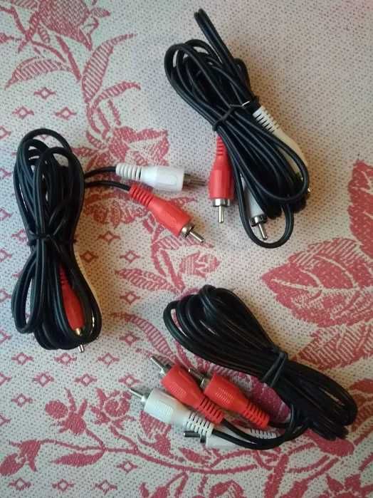 Кабелі AV тюльпан 2RCA - 2RCA а також 3RCA - 3RCA