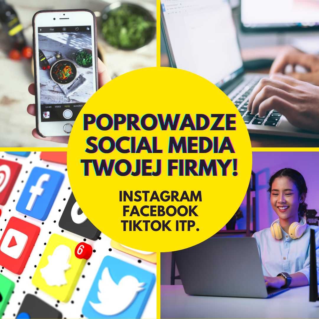 Poprowadzę Social Media Twojej firmy! Instagram, Facebook, TikTok