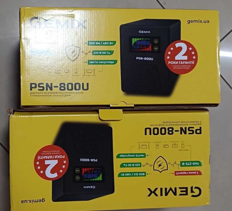 джерело безперебійного живлення інвертор дбж GEMIX 12в чиста синусоїда