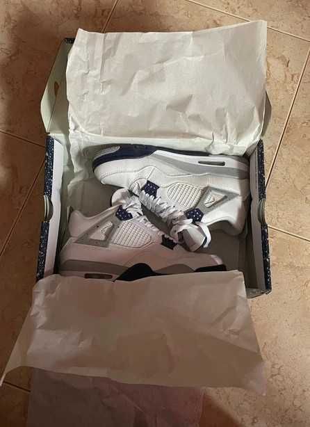 Buty meskie Mokasyny Jordan _4_Retro_Midnight Navy R.44