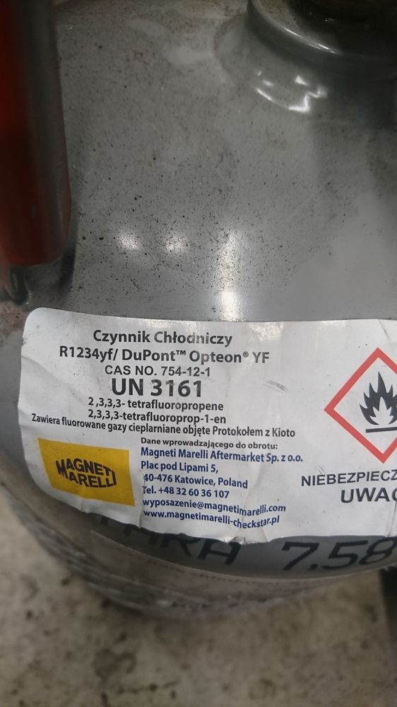 Serwis klimatyzacji nowy czynnik R1234YF HFO1234YF gaz Warszawa Marki