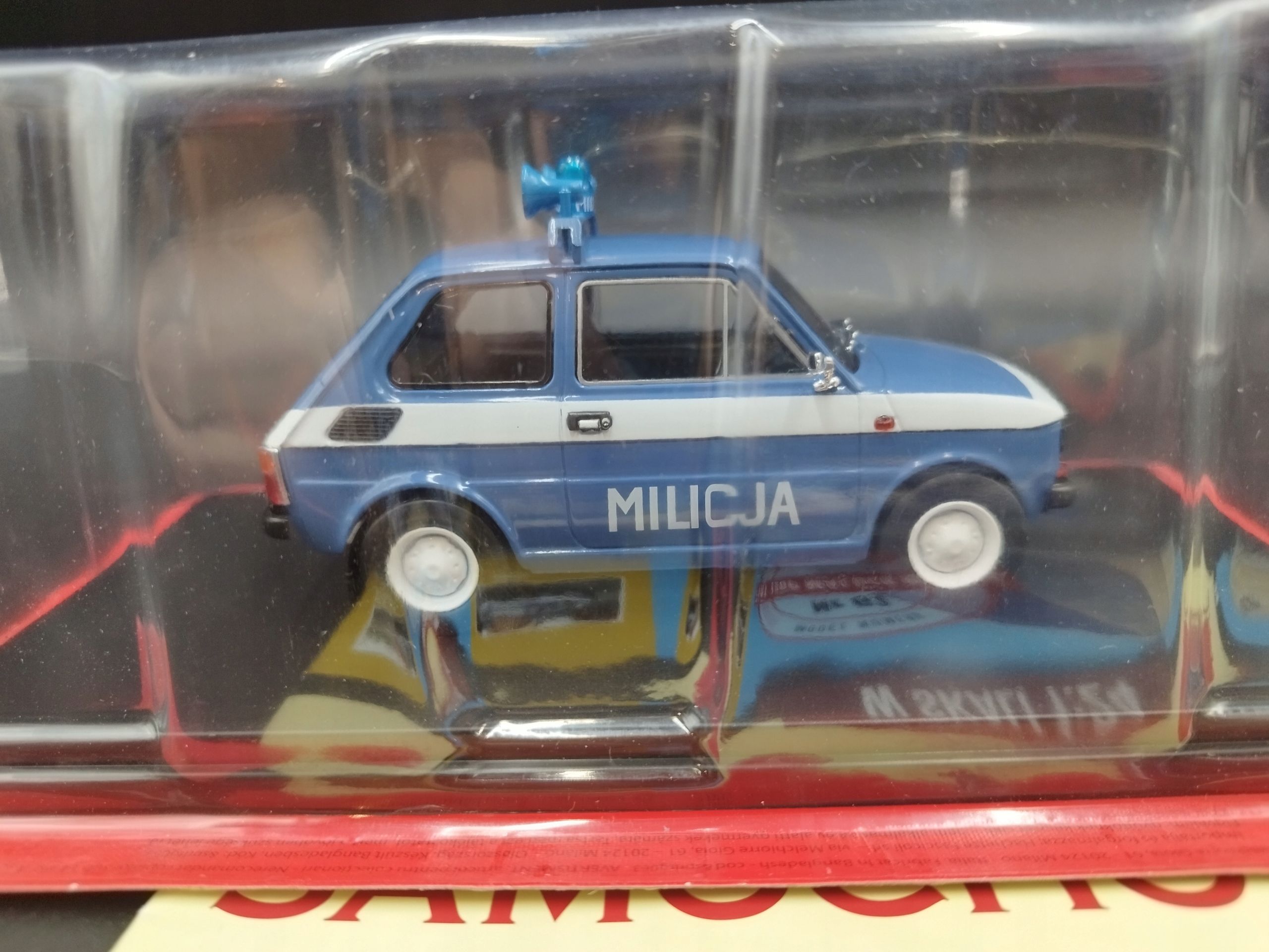 1:24 Hachette 1973 Polski Fiat 126p Maluch Milicja model nowy PRL