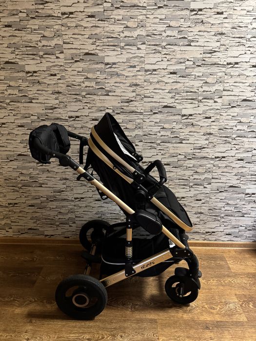 Коляска 3в1 трансформер Ninos Freelander Black + автокрісло