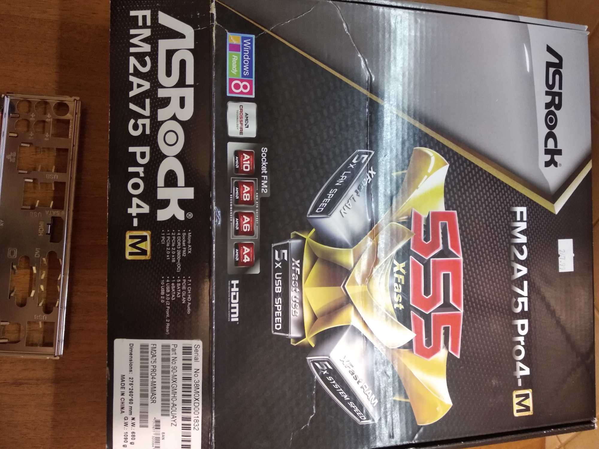 płyta główna ASROCK FM2A75 Pro4-M + procesor AMD 3,4GHz + ram 8GB DD