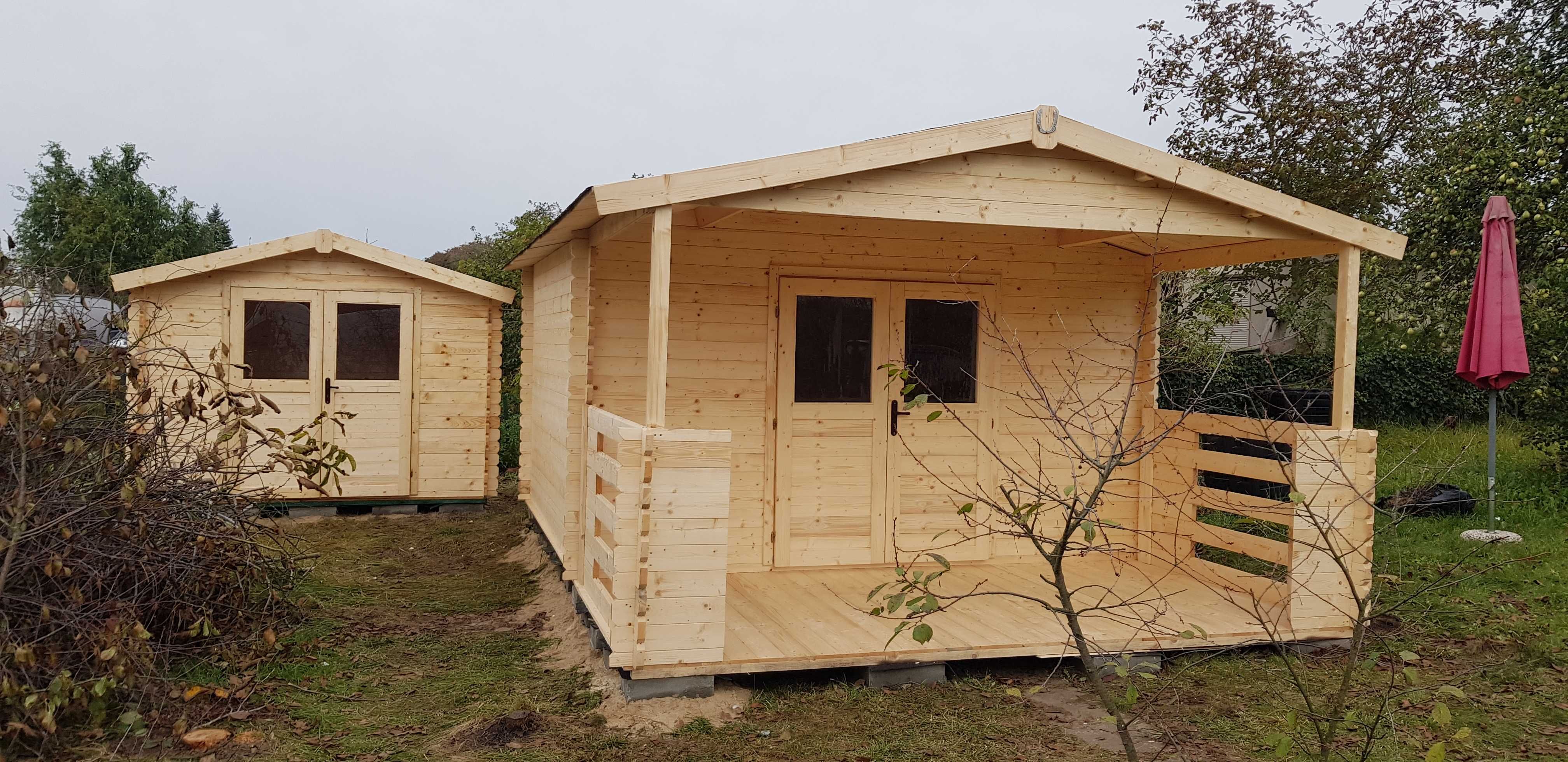 od RĘKI SOLIDNY domek LETNISKOWY+taras 6x4*24m2*ogrodowy*ściany  34mm