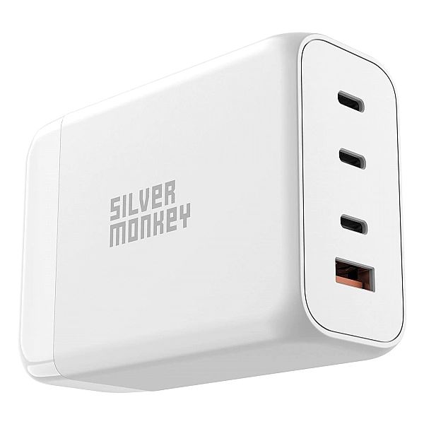 Ładowarka GaN Silver Monkey SMA156, 200W 3x USB-C PD USB-A QC 3.0 z od