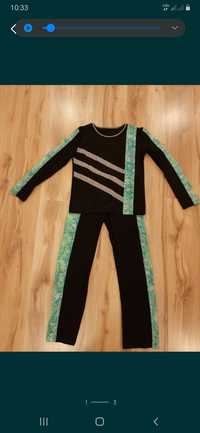 Kostium strój dla chłopca męski disco dance czarno zielony taniec