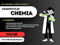 Korepetycje Chemia Online - Matura 2026 na 80%+! Ostatnie Miejsca