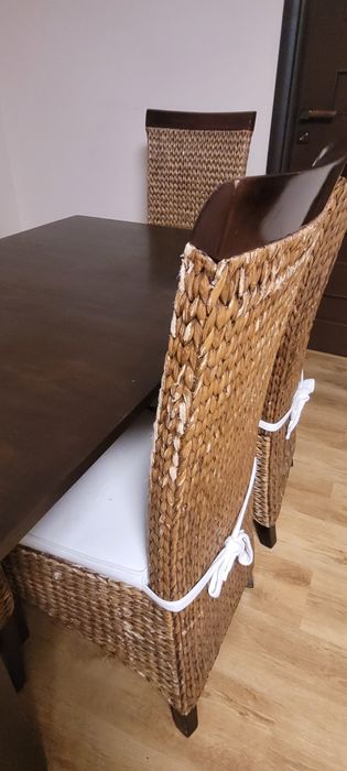 Stół rozkładany + 6 krzeseł
