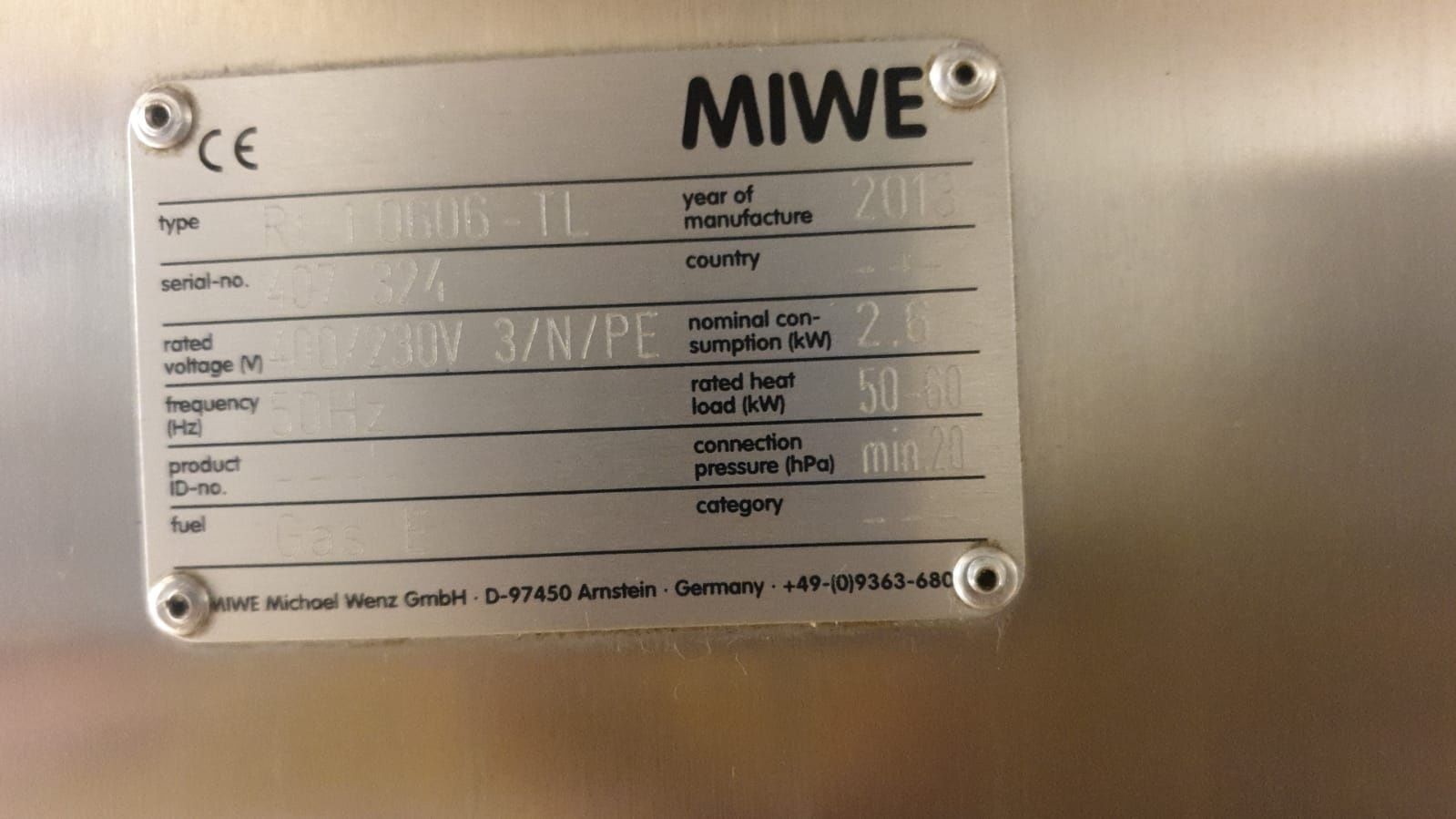 Piec obrotowy Miwe rool-in e+  2 sztuki