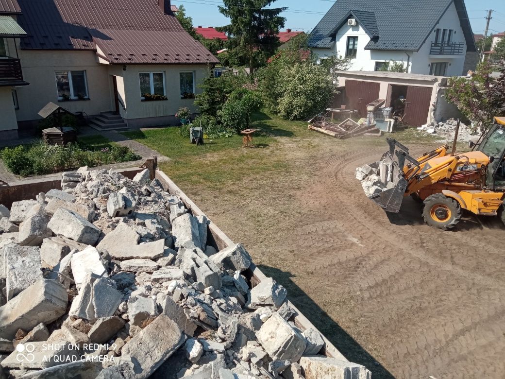 Rozbiórki budynków, wyburzenia,wywóz gruzu ,roboty ziemne, wycinka itp