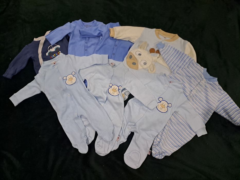 89 szt. Ubranek Wyprawka dla chłopca roz. 56 - 62