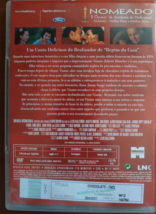 DVD Chocolate (Chocolat)
