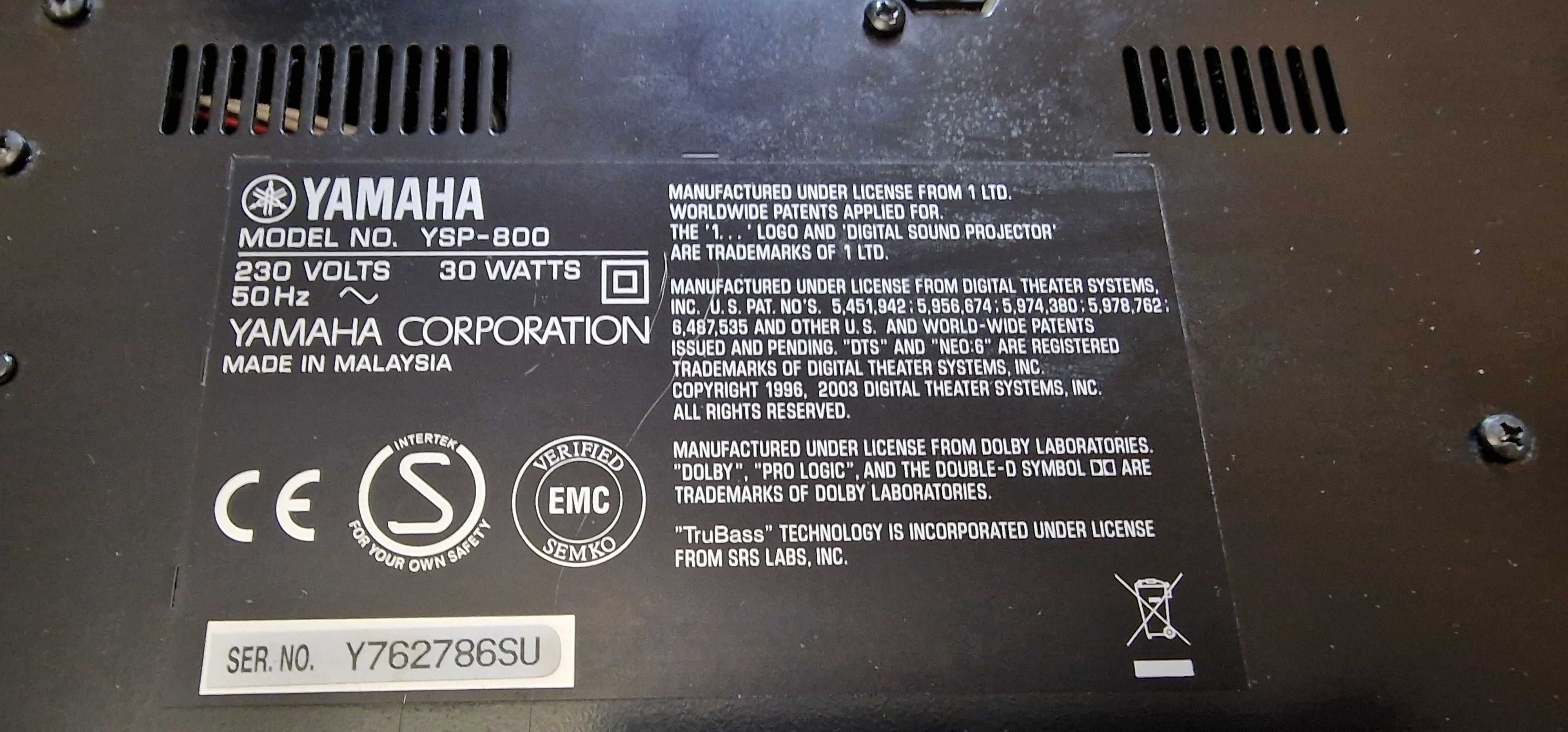 Yamaha ysp-800 cyfrowy projektor dzwięku