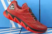 Adidas - красные кроссовки кеды кросівки из натуральной кожи(100крас.)