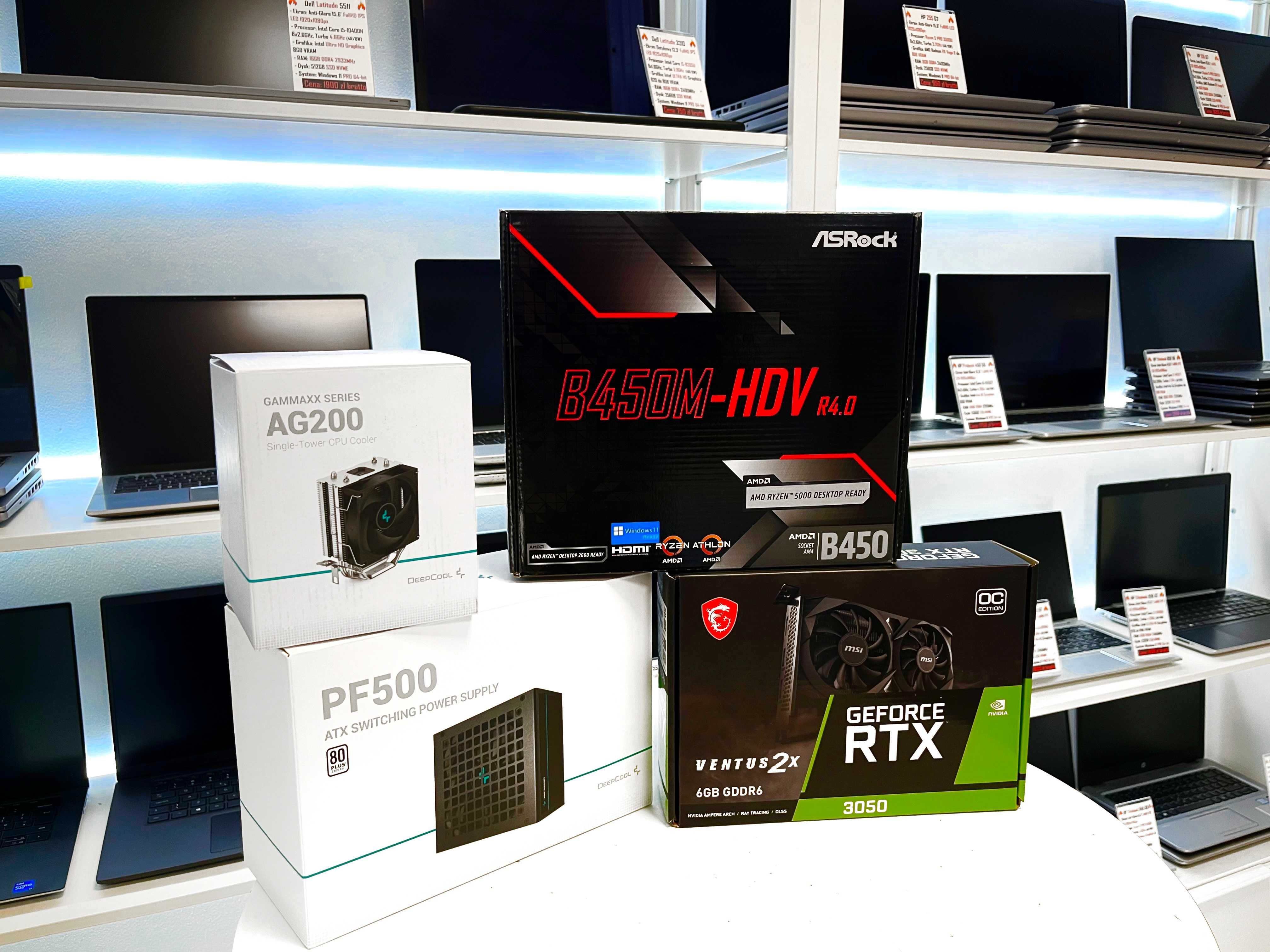 NOWY Gamingowy Komputer | Ryzen 5 6X | 16GB DDR4 | RTX 3050 | 1TB SSD