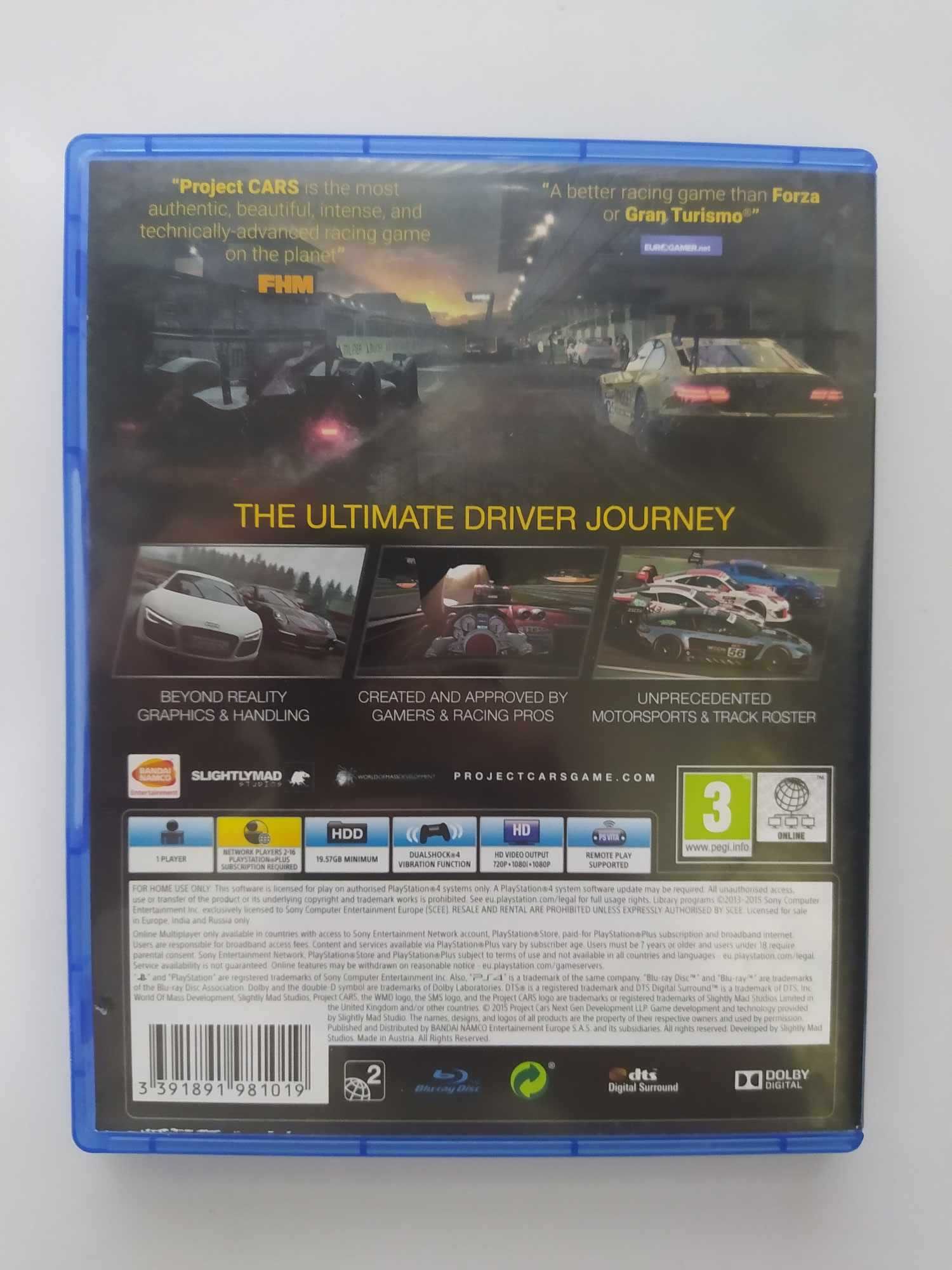 Project Cars PS4 Polskie napisy w grze
