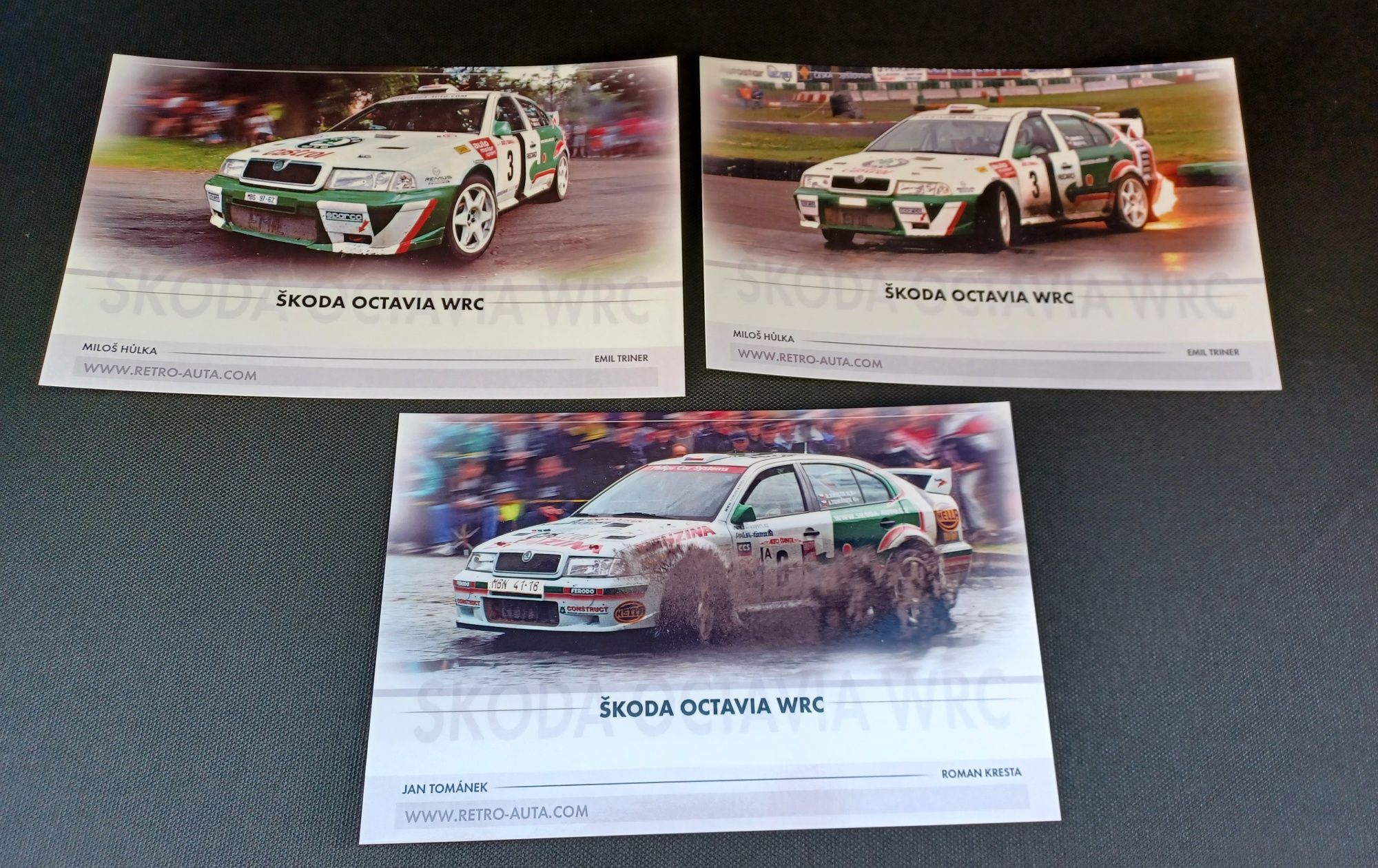 Kartki pocztówki rajdowe Skoda Motorsport WRC Rally Rajdy