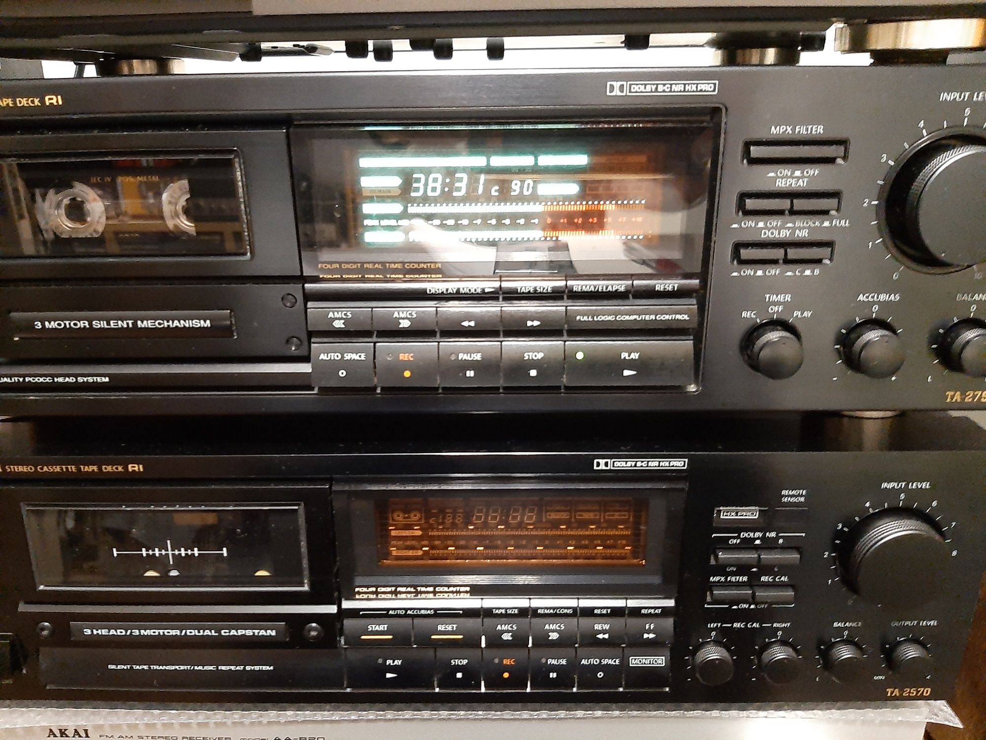 ONKYO INTEGRA TA 2750 RI deck cassetes top