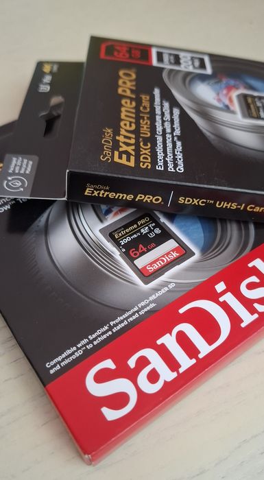 Карта пам'яті SanDisk 64GB SD class 10 UHS-I U3 V30 Extreme PRO