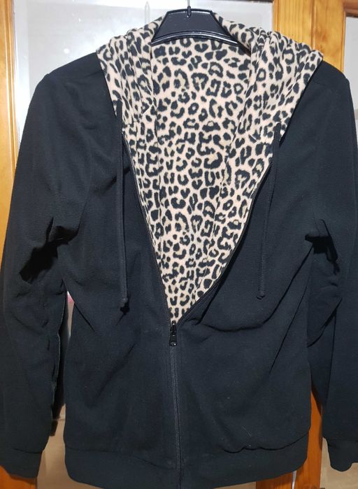 casaco polar 2 faces La Redoute tamanho L/XL com capuz