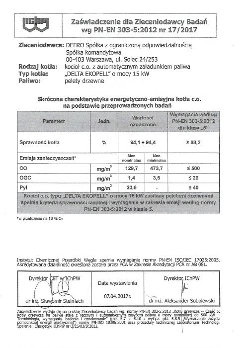 Kocioł piec Defro Delta ekopell 15kw Żnin