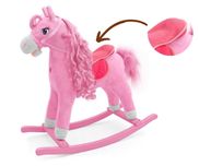 MILLY MALLY Koń PRINCESS Pink konik na biegunach bujany różowy