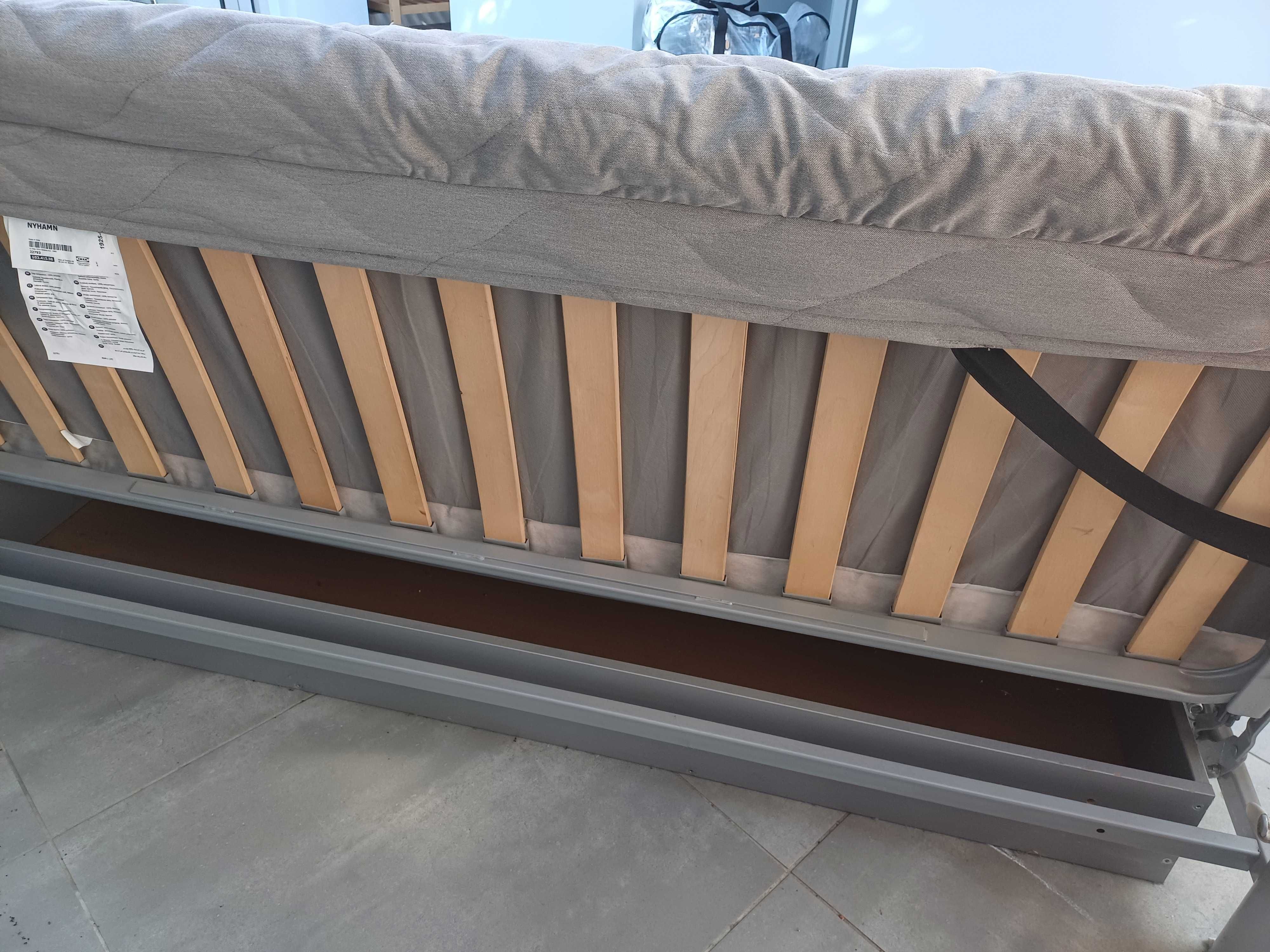 Sofa rozkładana 3 osobowa z pojemnikiem Ikea Nyhamn