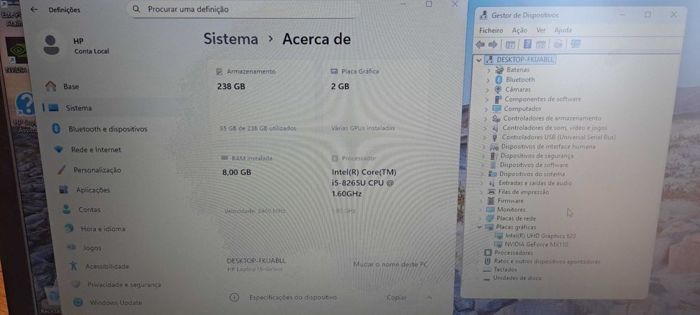 HP 15DA1044NP I5 Geração Windows11 16Gb Ram Nvidia MX110 2Gb Novo