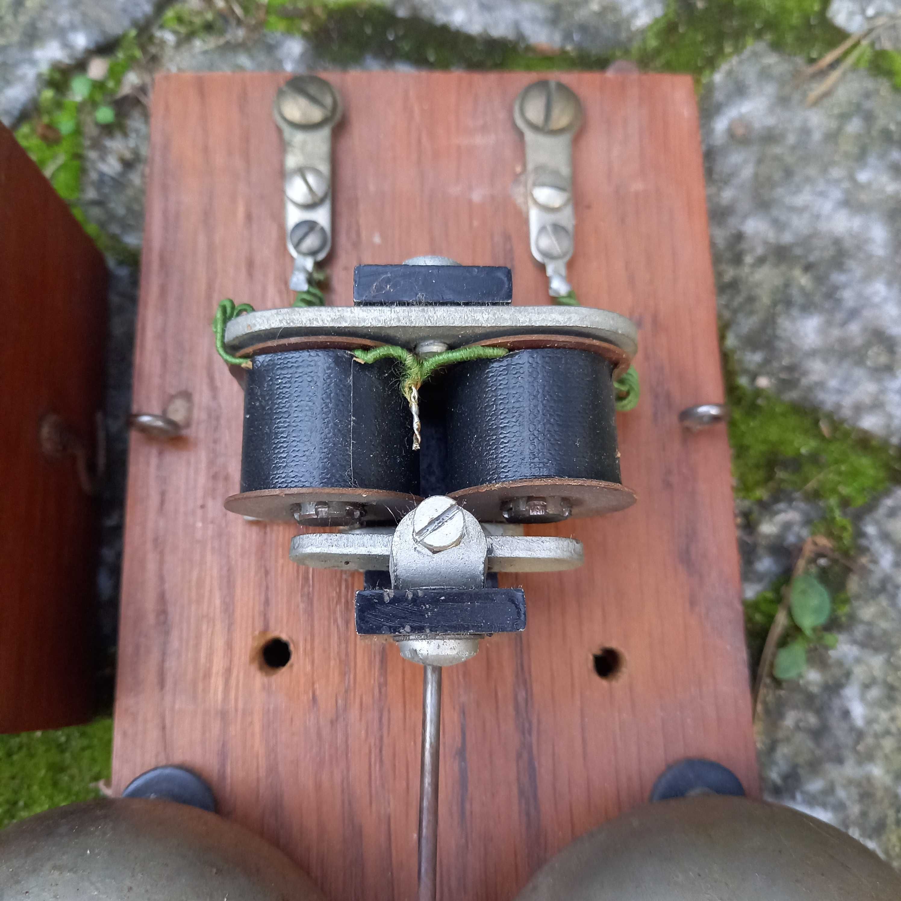 Stary francuski mosiężny dzwonek szkolny dzwonek elektryczny