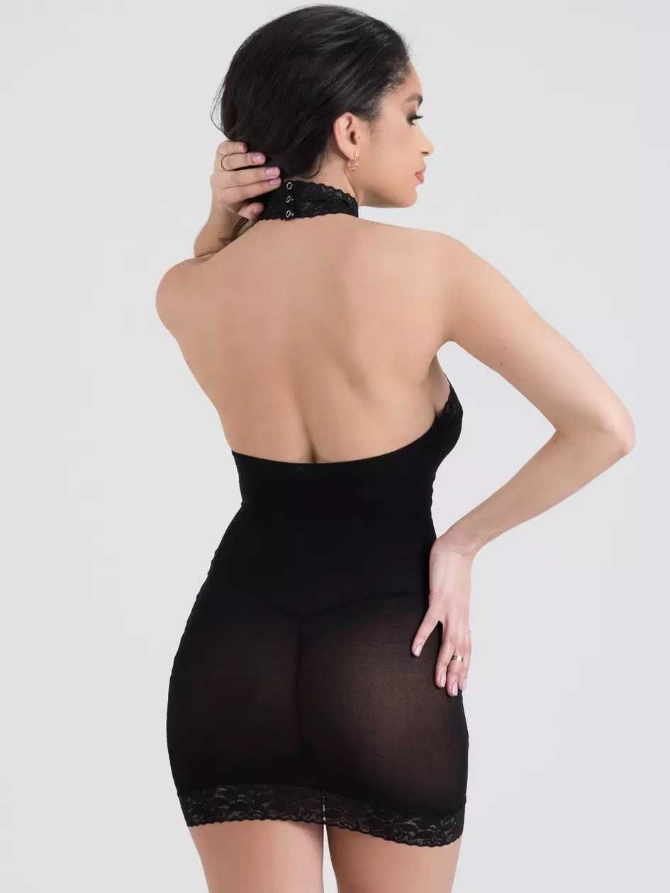 S / M / L / XL sukienka erotyczna, sexy bodystocking mini, mała czarna