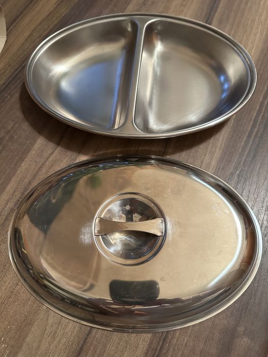 Metalowe naczynie nowe owal