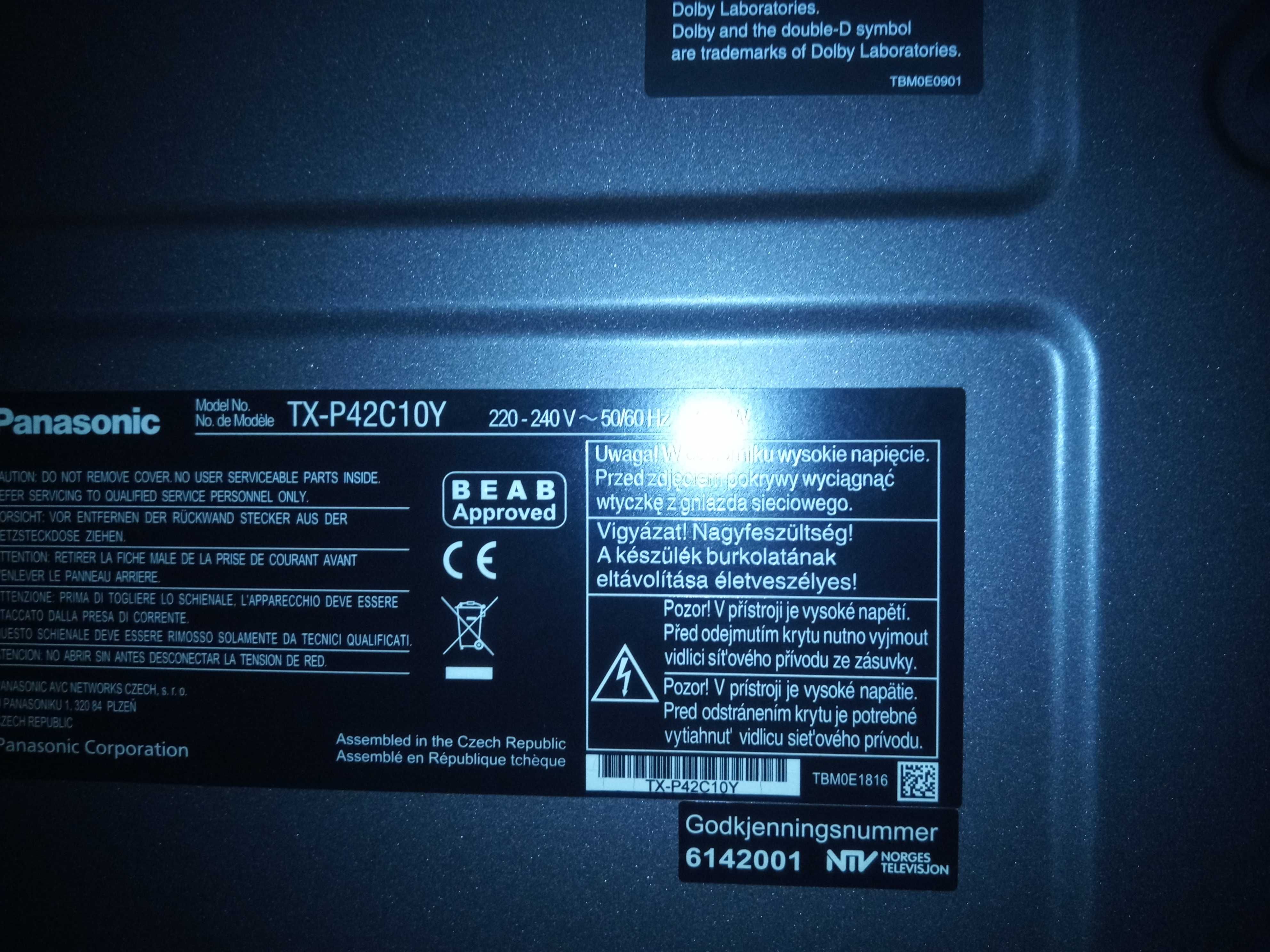 Panasonic TX-P42C10Y